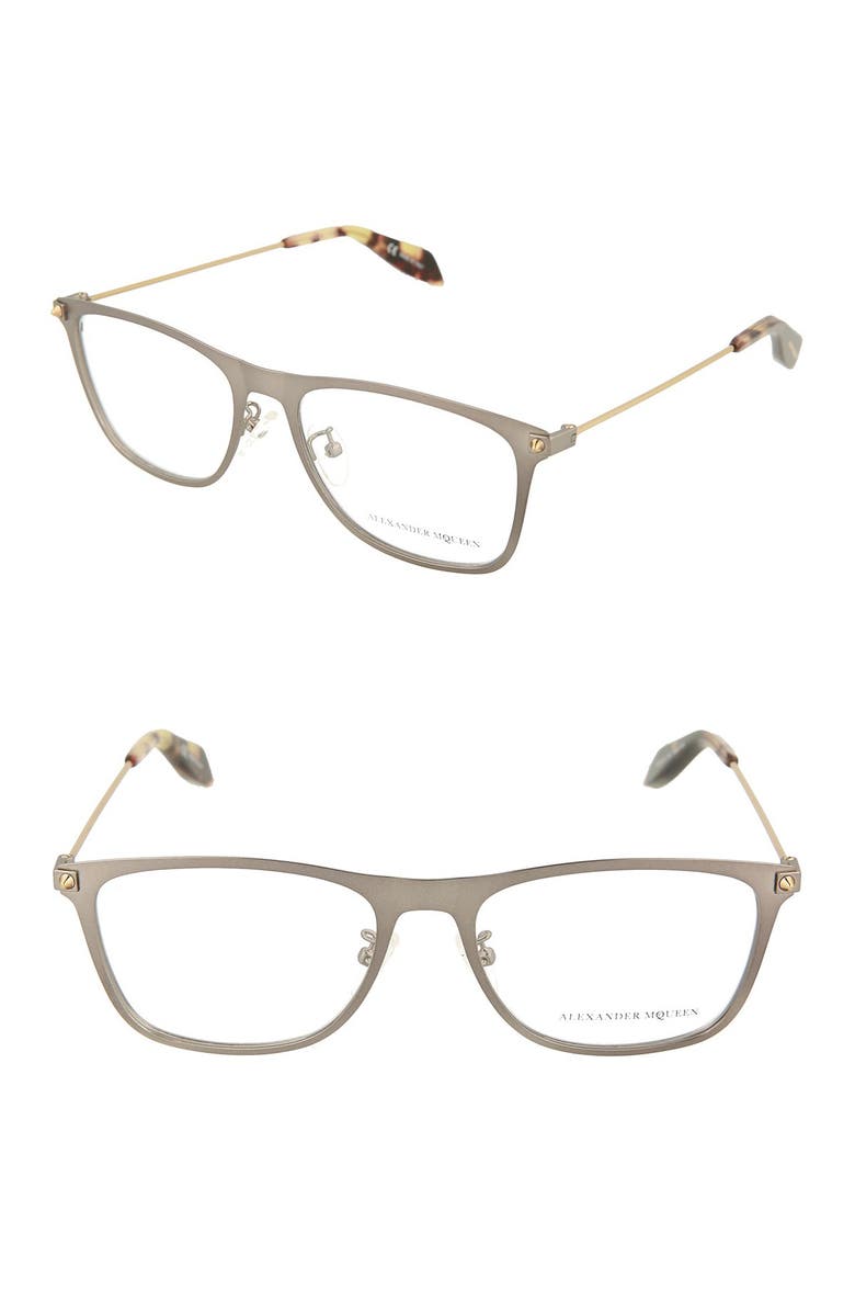 McQueen 58mm Metal Optical Frames, Main, color,