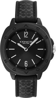 COACH Kitt Silicone Strap Watch, 35.4mm