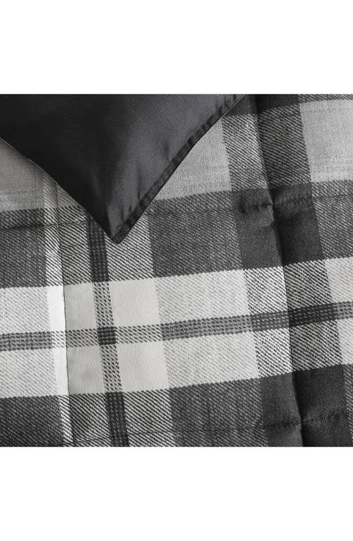 Nautica Crossview Plaid Comforter Set In Dark Grey