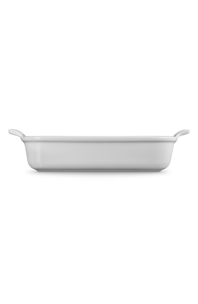 Le Creuset Heritage 2.5-Quart Rectangular Stoneware Dish, Alternate, color, White