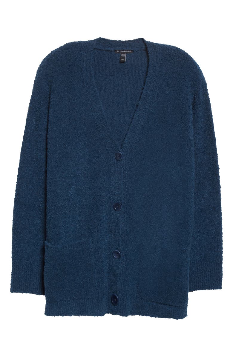Eileen Fisher Organic Cotton Blend Bouclé Cardigan, Alternate, color,