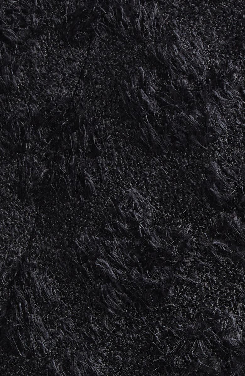 Comme des Garçons Comme des Garçons Floral Jacquard Asymmetric Coat, Alternate, color, Black