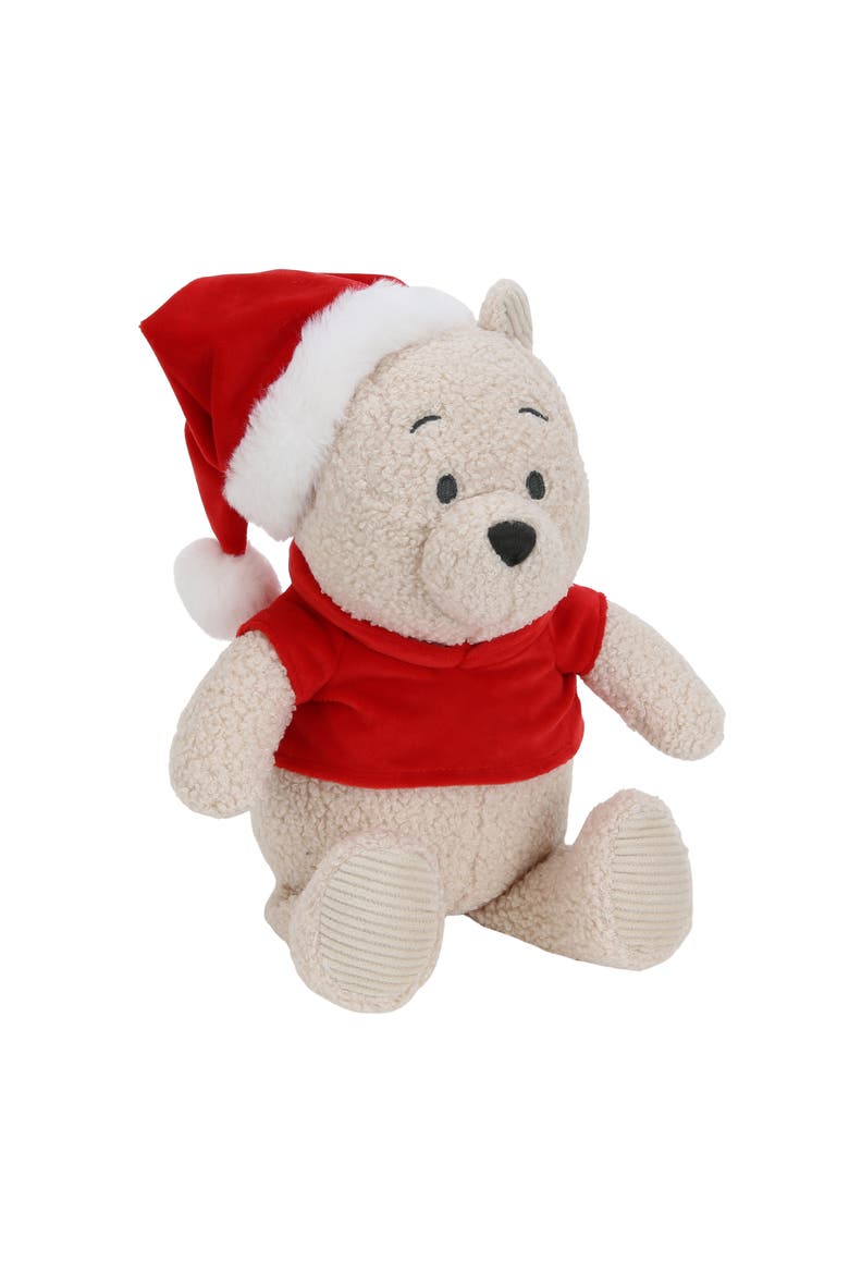 Disney Winnie the Pooh Holiday Christmas Plush Stuffed Animal Toy, Alternate, color, Cream