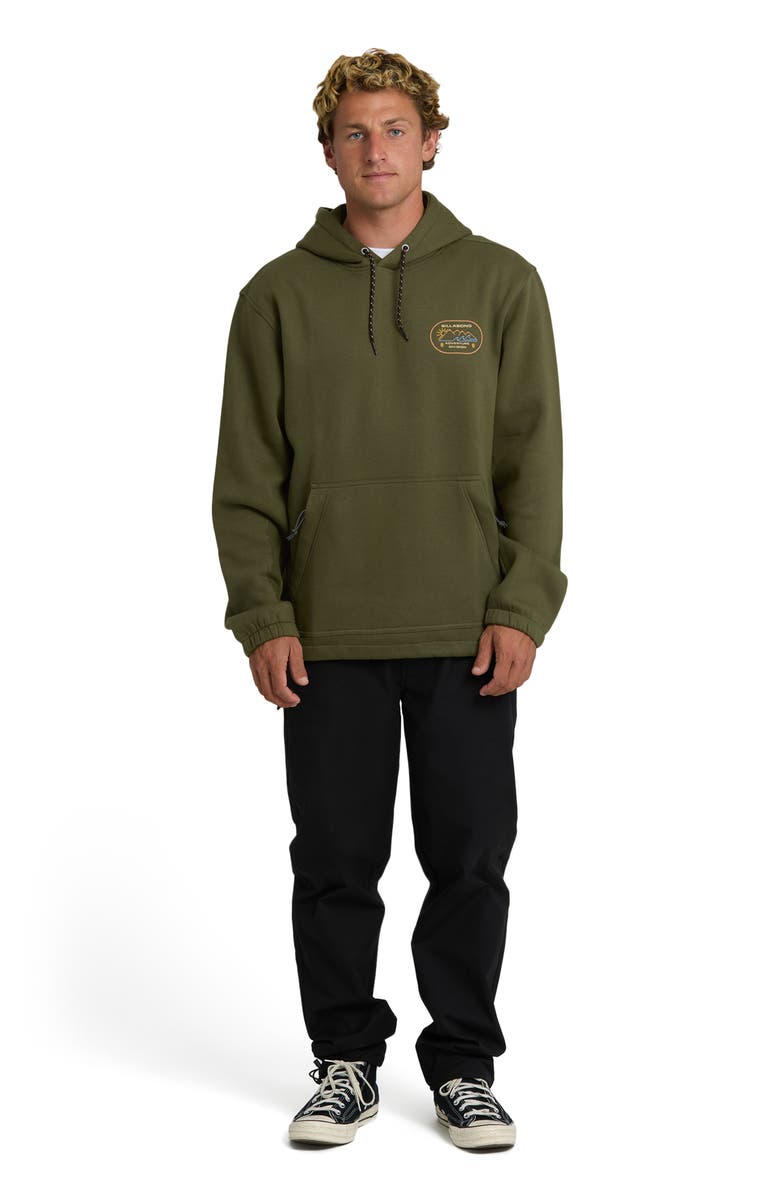 Billabong Compass A/Div Fleece Graphic Hoodie, Alternate, color, Winter Moss