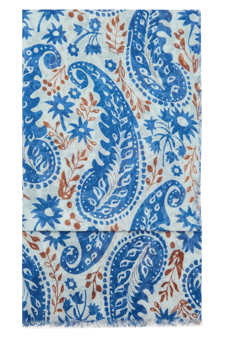 Paisley Scarf, Main, color, BLUE