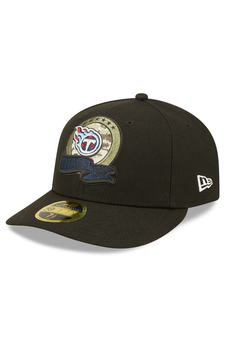 New Era Men's New Era Black Tennessee Titans 2022 Salute To Service Low Profile 59FIFTY Fitted Hat, Alternate, color, 
