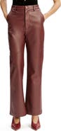 Bardot Karsoon Faux Leather Straight Leg Pants