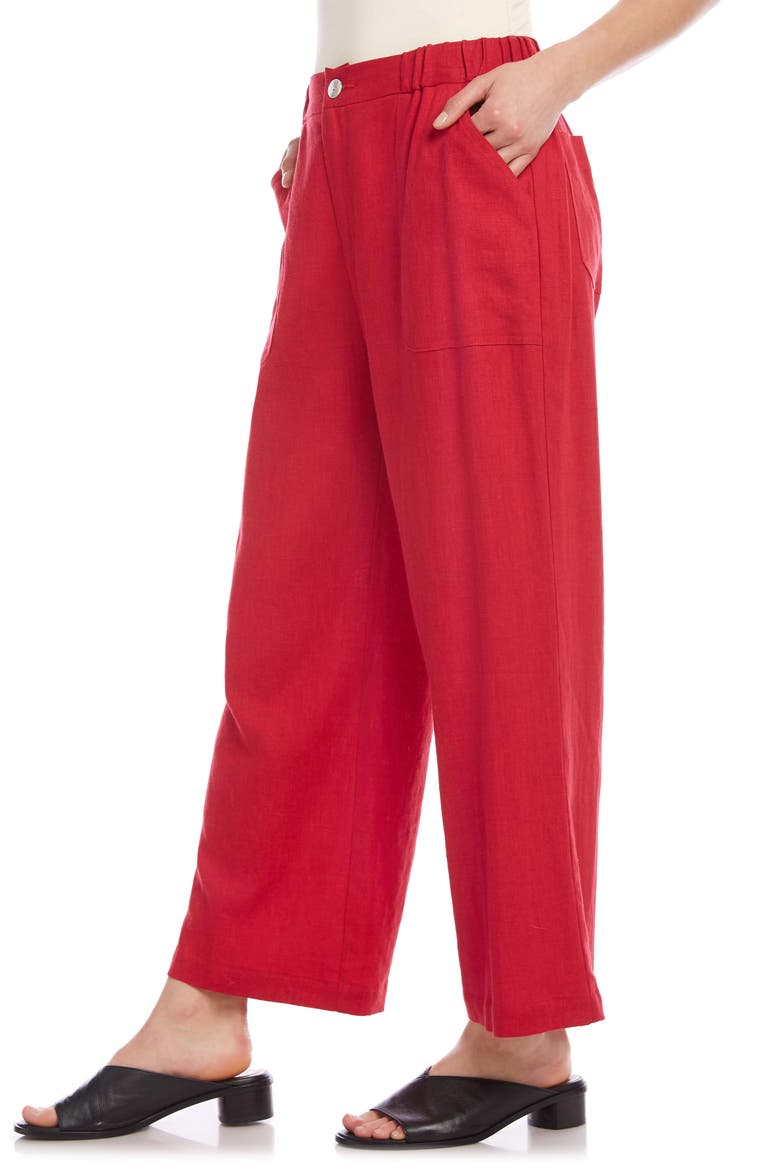 Crop Wide Leg Pants, Alternate, color, RED