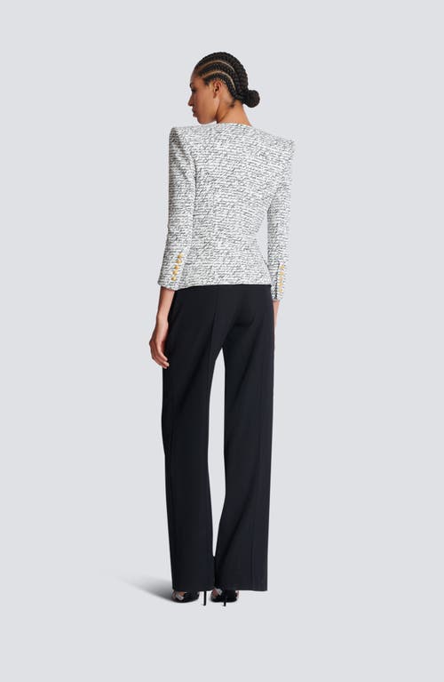 Shop Balmain 1-button Jacket With "love Letter" Print