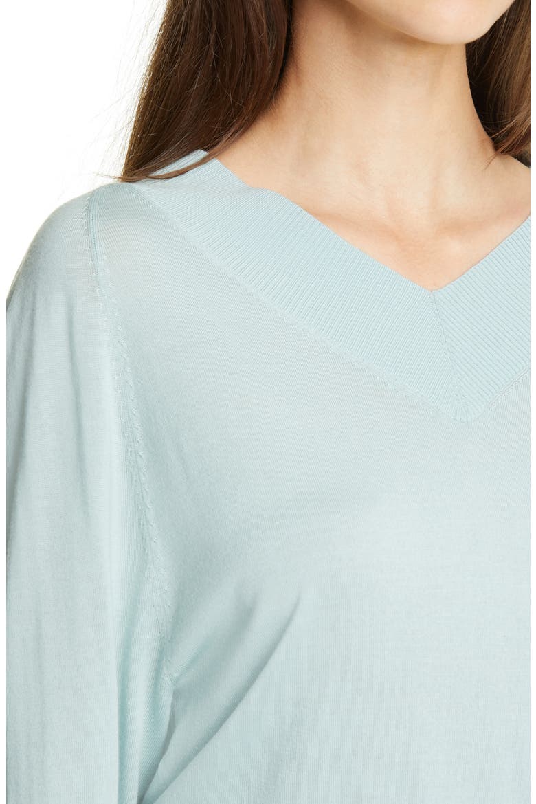 Deep V-Neck Sweater, Alternate, color, MINT