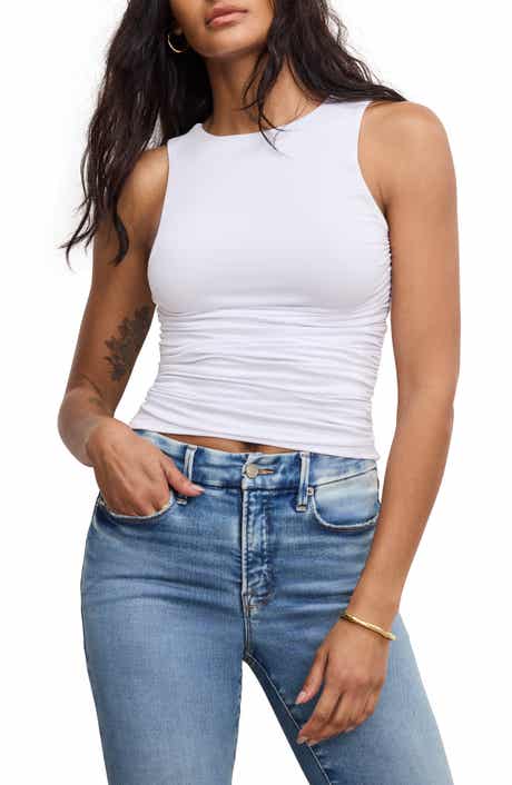 Good American Ruched Jersey Tank