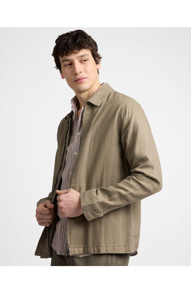 Onia Linen Everyday Jacket, Main, color, Coffee
