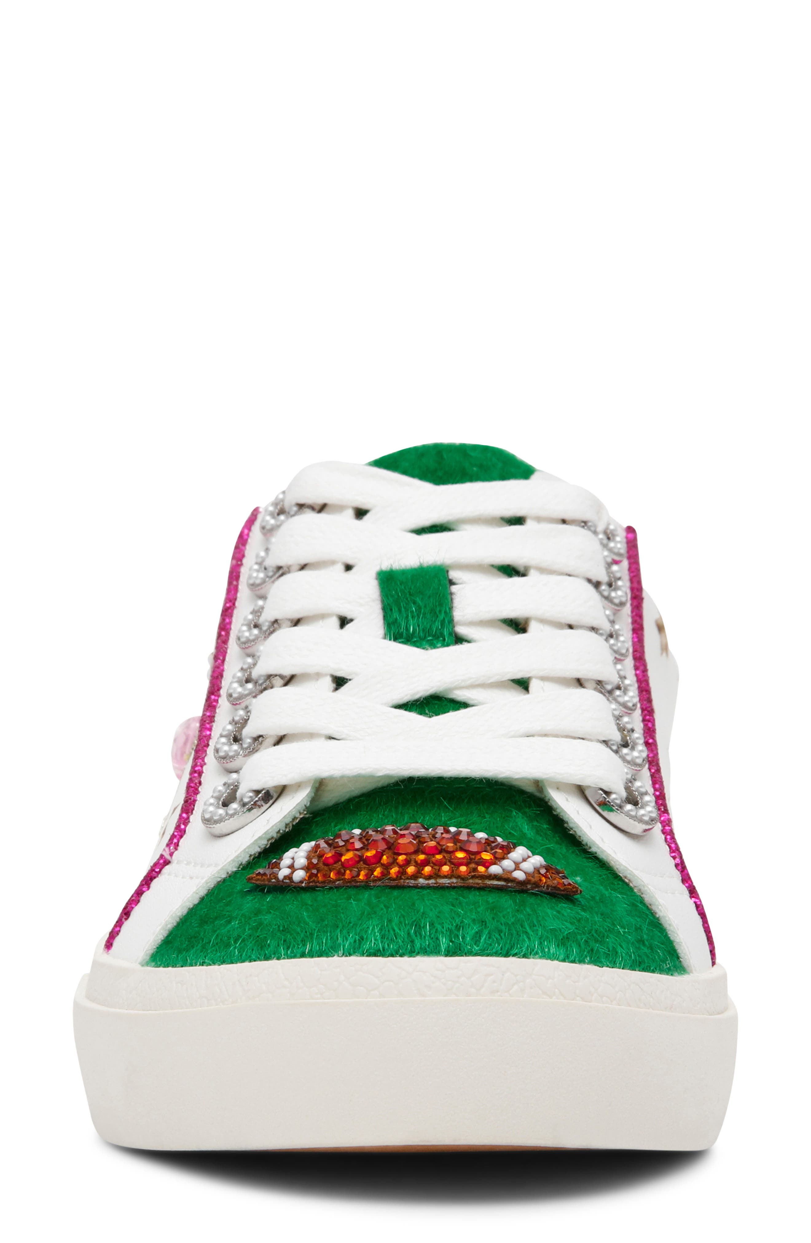 Hayes Football Embroidery Faux Calf Hair Sneaker, Alternate, color, FOOTBALL MULTI
