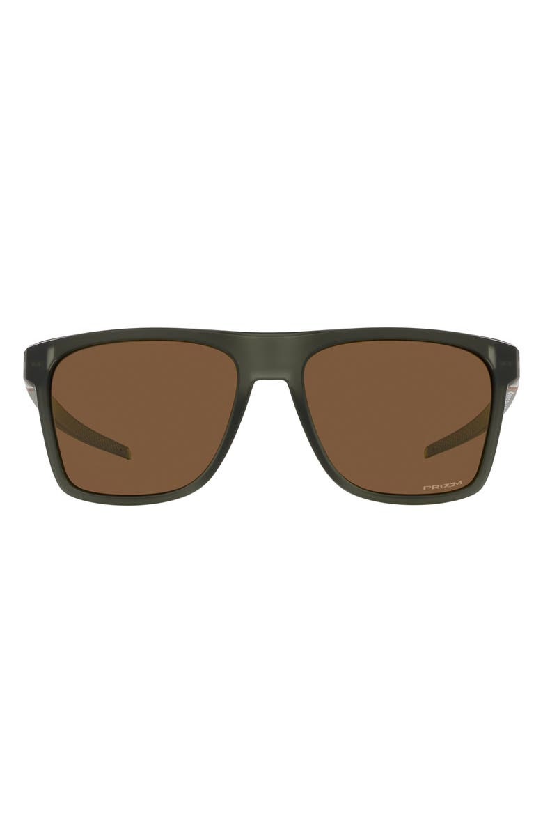 Oakley Leffingwell 57mm Prizm<sup>™</sup> Rectangular Sunglasses, Main, color, 