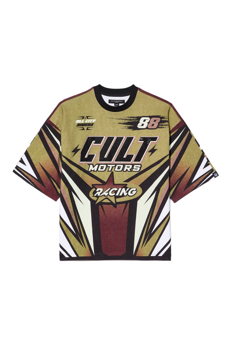 Boxy Oversized Racing Graphic Top, Alternate, color, MULTI