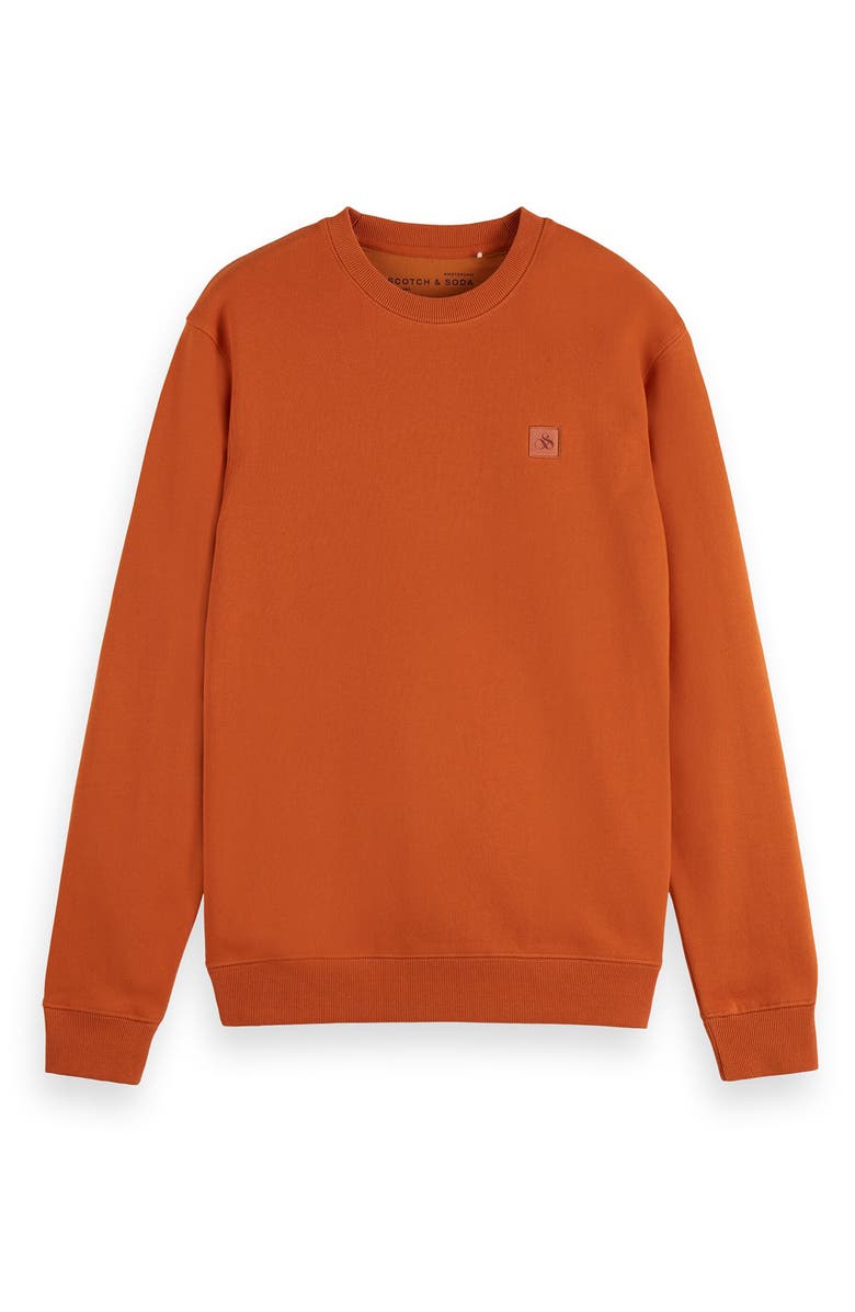 Scotch & Soda Seasonal Core Crewneck Sweatshirt, Alternate, color, Rust