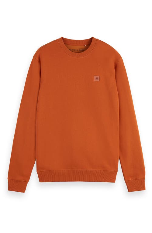 Scotch & Soda Seasonal Core Crewneck Sweatshirt In Brown