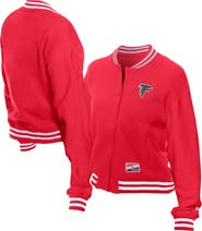 New Era Women's New Era Red Atlanta Falcons Throwback Fleece Full-Snap Jacket
