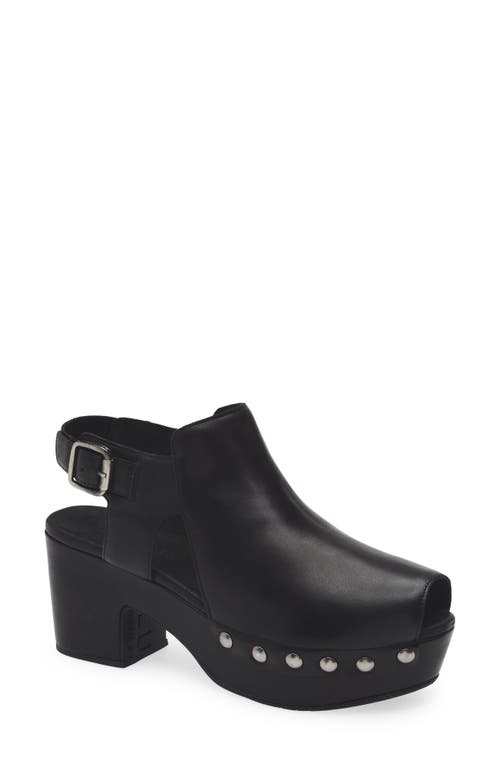 Chocolat Blu Galla Slingback Peep Toe Platform Clog In Black