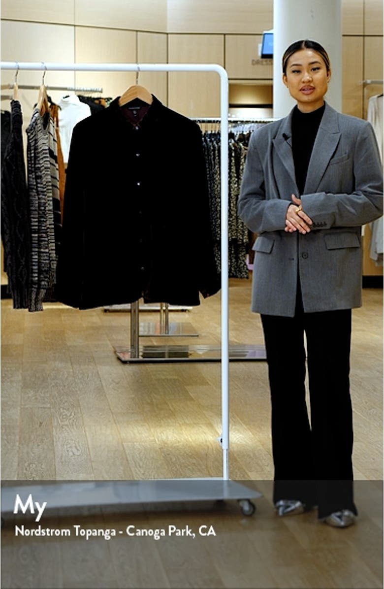 Classic Collar Easy Velvet Button-Up Shirt, sales video thumbnail