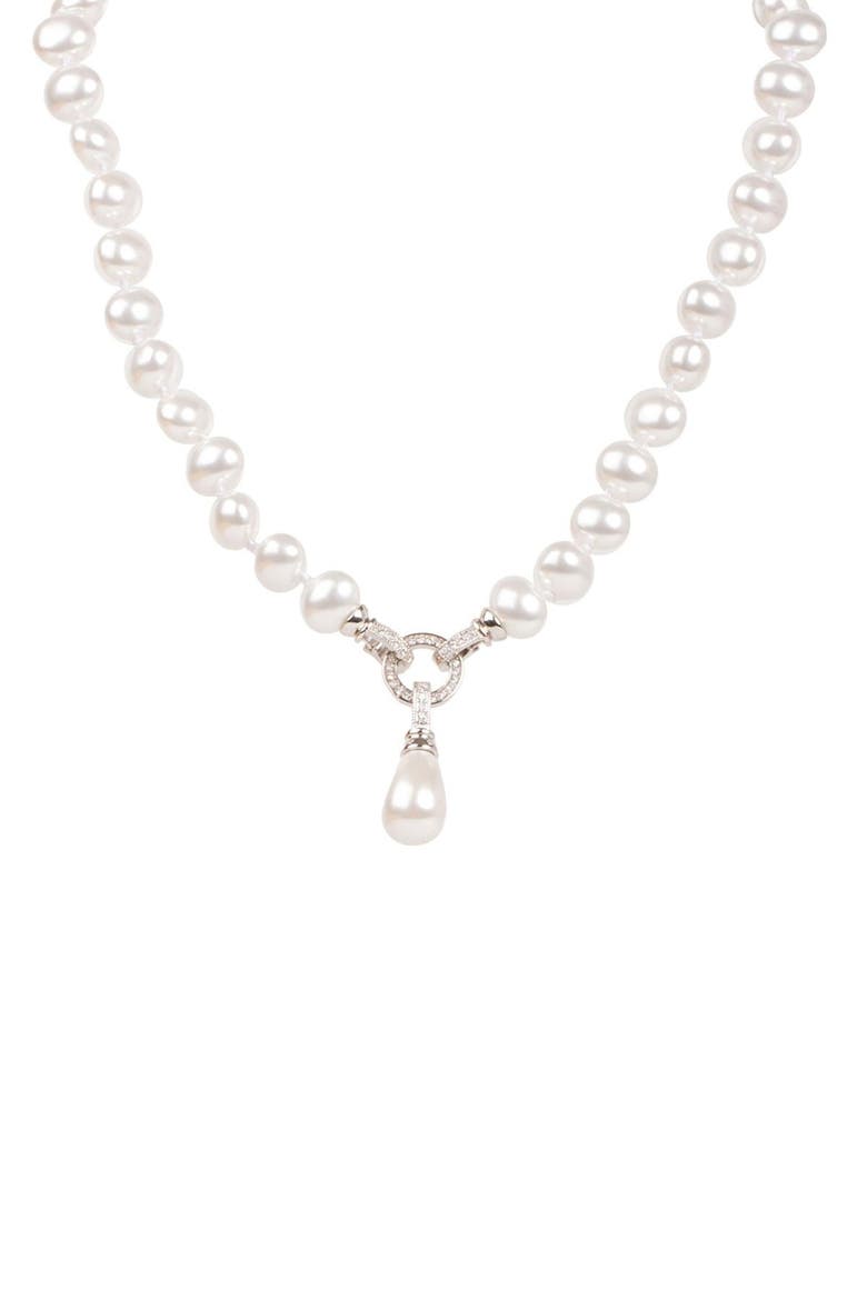 Paramount Freshwater Pearl Pendant Necklace, Alternate, color, WHITE