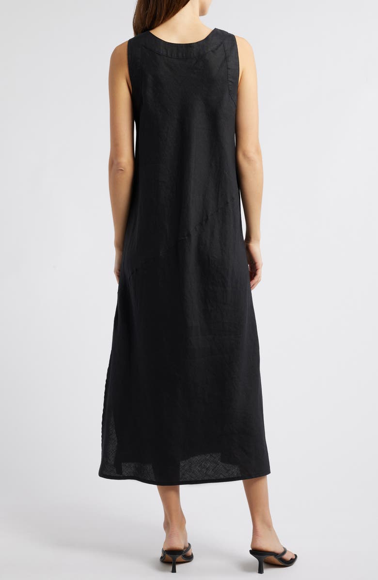 DKNY Asymmetric Sleeveless Linen Dress, Alternate, color, 