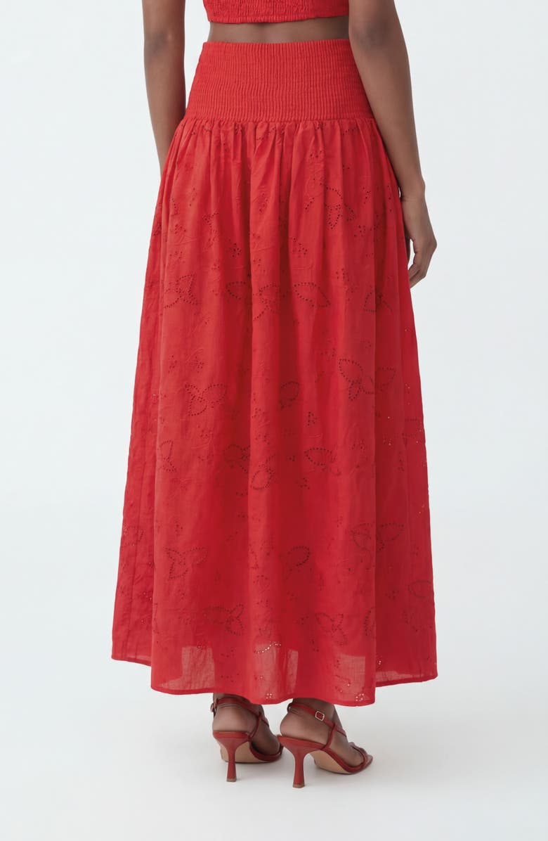 The Lulo Project The Drift Eyelet Maxi Skirt, Alternate, color, 