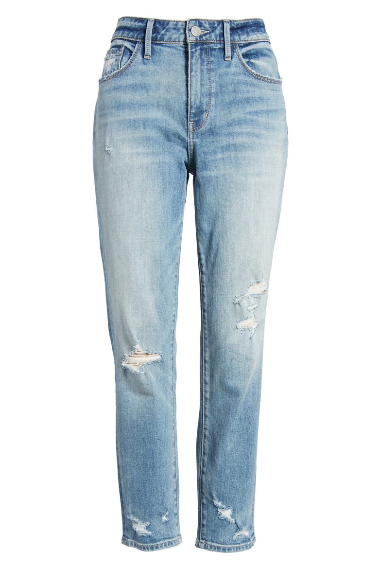 Loose Fit Slim Jeans, Alternate, color, GRAVEL LIGHT DESTROY