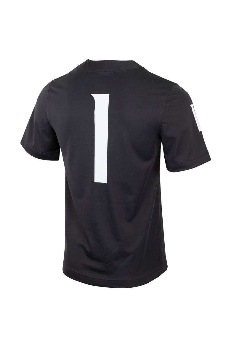 Men's Nike #1 Charcoal Washington State Cougars Untouchable Football Jersey, Alternate, color, CHARCOAL