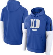 Nike Men's Nike Royal Duke Blue Devils Fitness Raglan Performance Pullover Hoodie