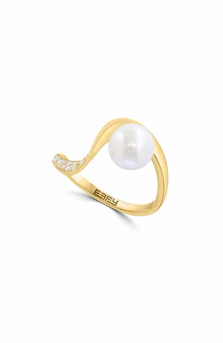 EFFY Freshwater Pearl & Diamond Ring
