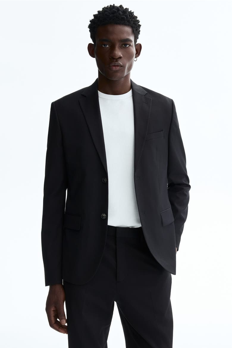 Regular-fit Single-breasted Jacket, Main, color, Black