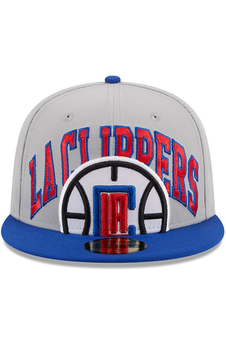 New Era Men's New Era Gray/Royal LA Clippers Tip-Off Two-Tone 59FIFTY Fitted Hat, Alternate, color, Gray