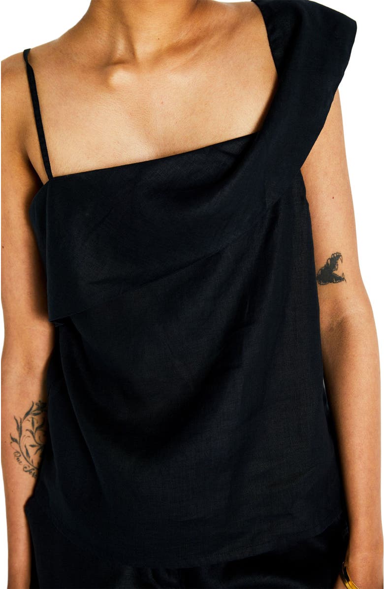 Reistor Women's Wandering Wave Sleeveless Top - White - Small, Alternate, color, Black