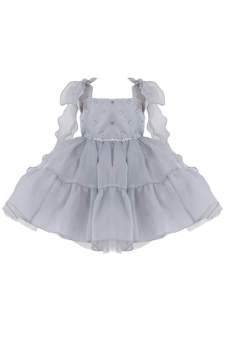 Sparkle Tiered Dress, Main, color, Grey