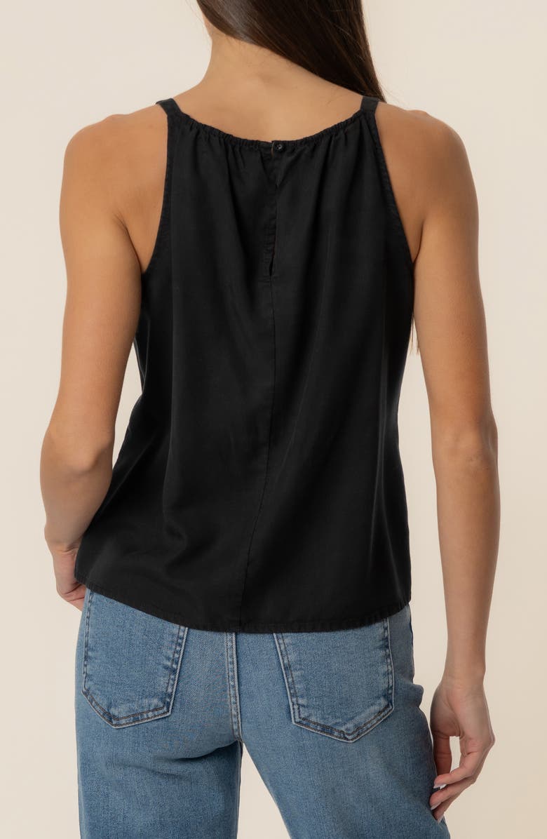 KUT from the Kloth Carmen Ruffle Sleeveless Top, Alternate, color, Black