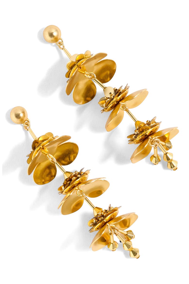 Bead & Blossom Earrings, Main, color, GOLD
