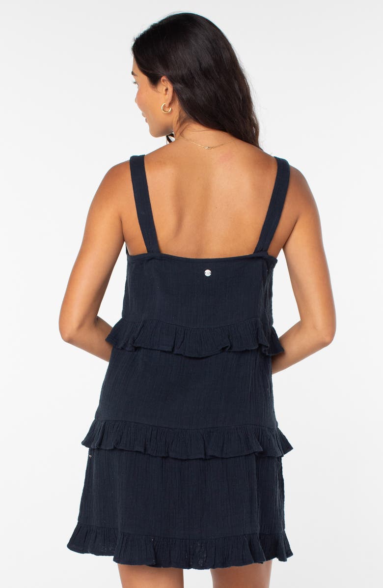 Roxy Soft Sand Ruffle Minidress, Alternate, color, Anthracite