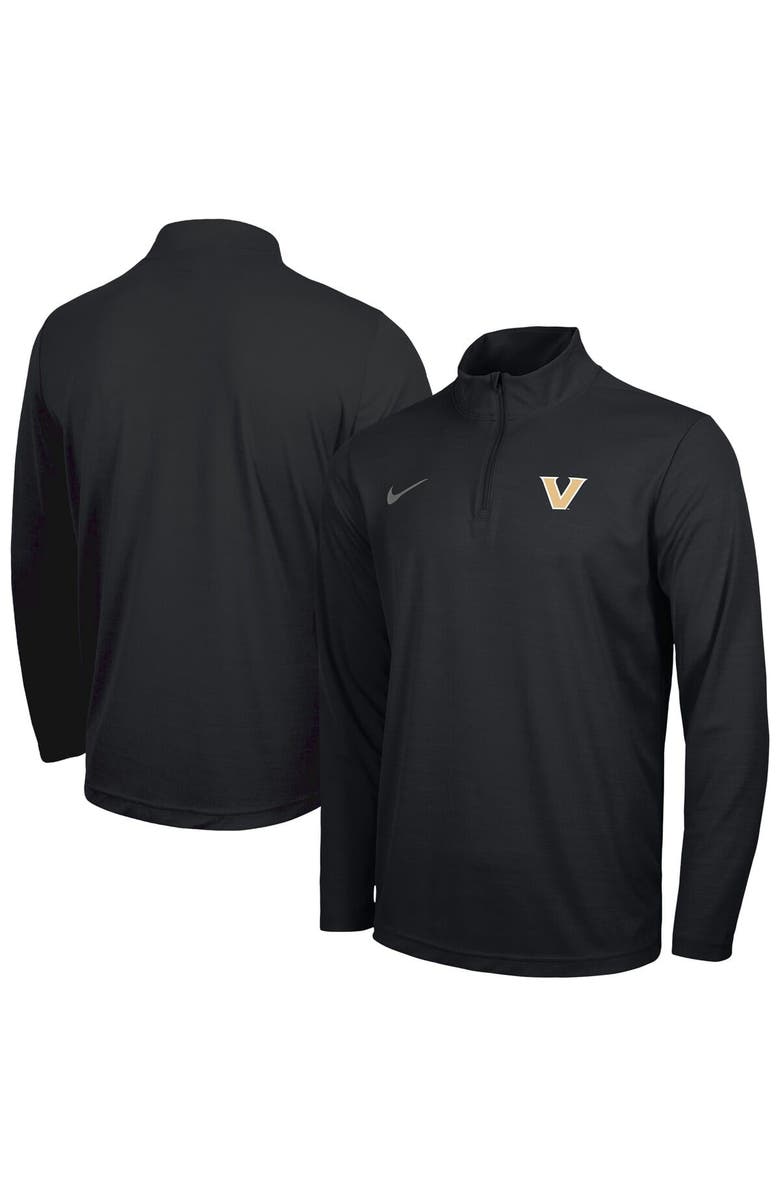 Nike Men's Nike Black Vanderbilt Commodores Intensity Performance Quarter-Zip Pullover, Main, color, 