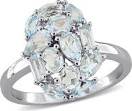Julianna B. Gemstone Cluster Oval Cocktail Ring