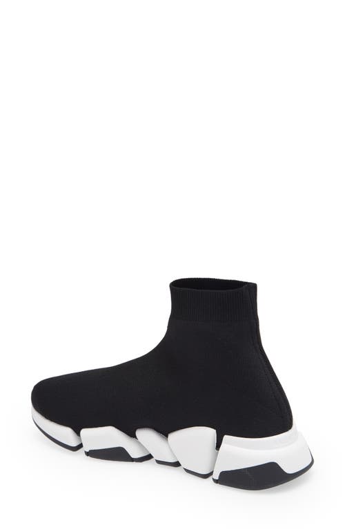 Balenciaga Technical 3d Recycled Knit Speed 2.0 Sneakers In Black