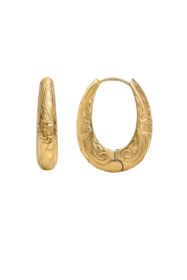 Daphne Bella Earrings, Main, color, Gold