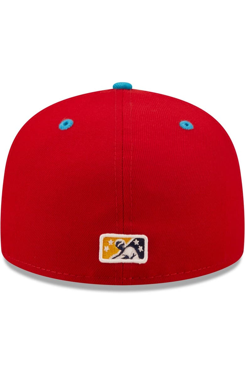 New Era Men's New Era Red/Turquoise Vejigantes de Scranton/Wilkes-Barre Copa De La Diversion 59FIFTY Fitted Hat, Alternate, color, Red