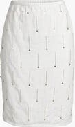 Modenaire Sequined Beaded Embellished Mini Skirt