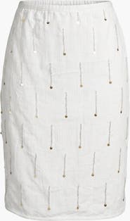 Modenaire Sequined Beaded Embellished Mini Skirt