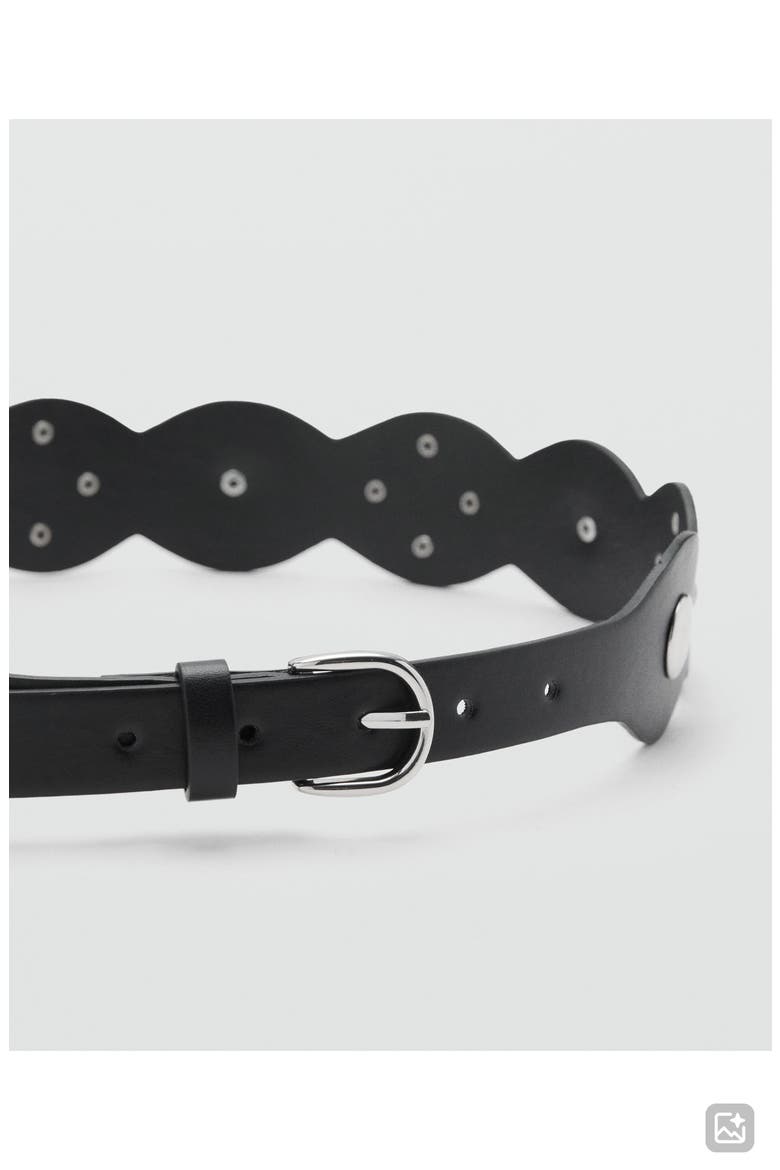 Wide Studded Belt, Alternate, color, BLACK