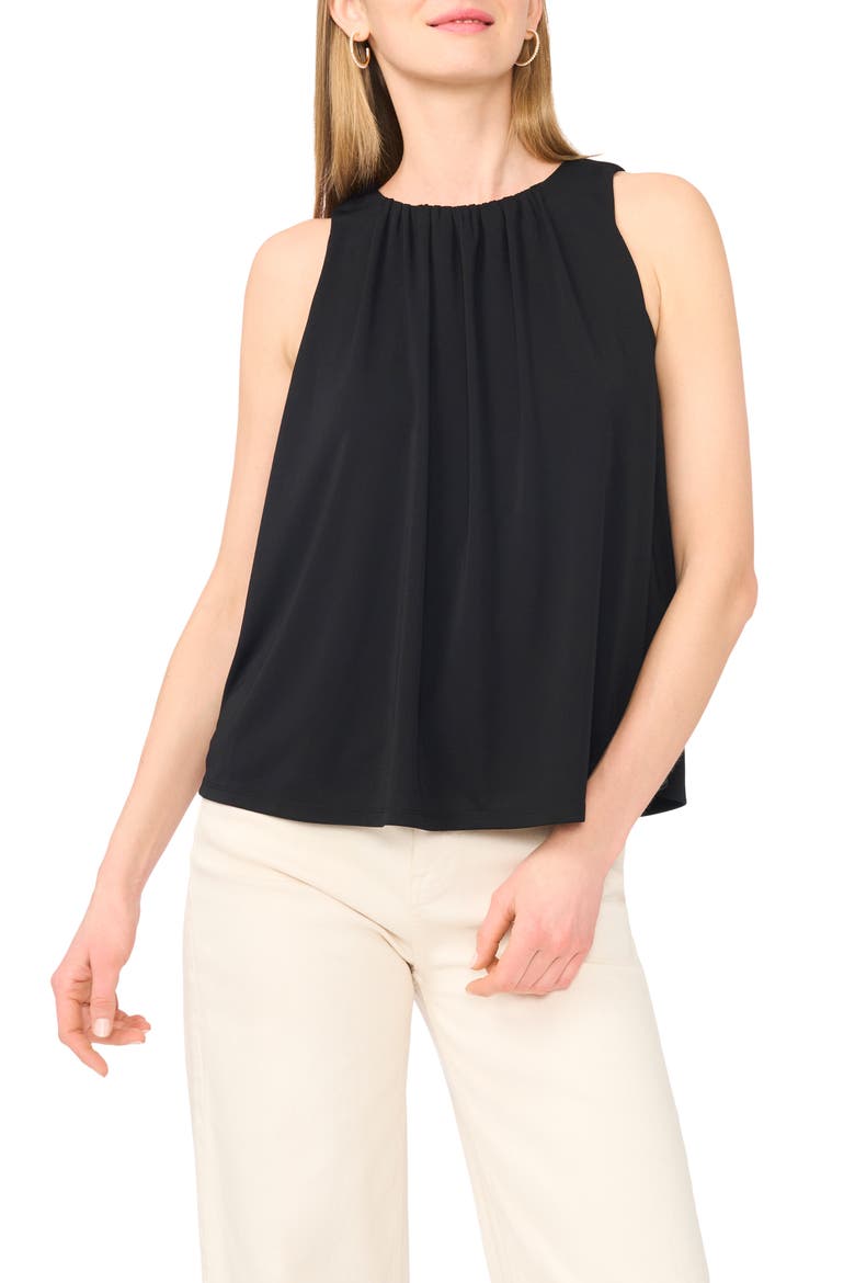 Ruched Halter Top, Main, color, RICH BLACK