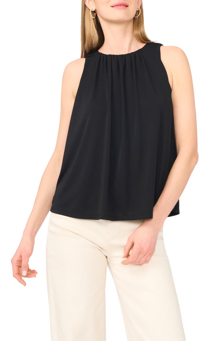 Ted Baker Ruched Halter Top, Main, color, Rich Black
