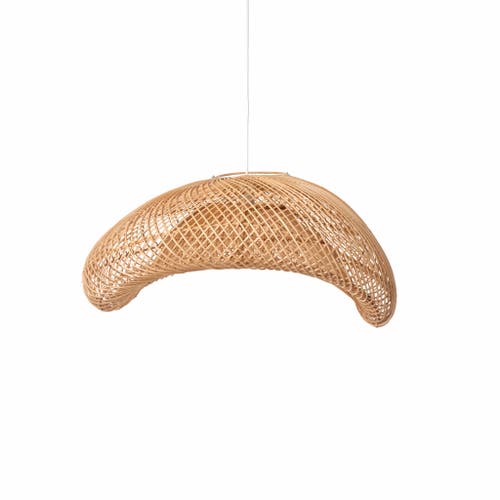 THE ARTISAN & COMPANY THE ARTISAN & COMPANY RATTAN ARCH WAVY PENDANT LIGHT-LARGE