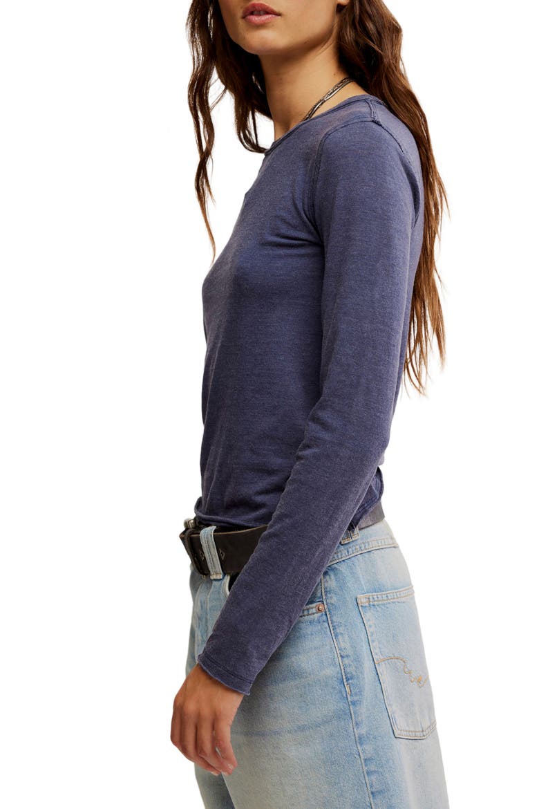 Nova Long Sleeve T-Shirt, Alternate, color, PEACOAT